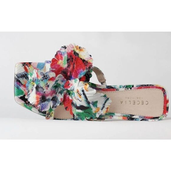 Cecelia New York Happy Multi Flower Sandal NWOB Size 8 1/2 - Picture 2 of 12
